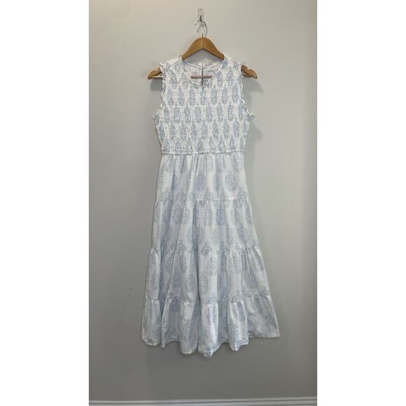 crown & ivy Dresses & Skirts - Society Social x Crown & Ivy The Newport Dress Smocked Coastal Chic Cottage 8